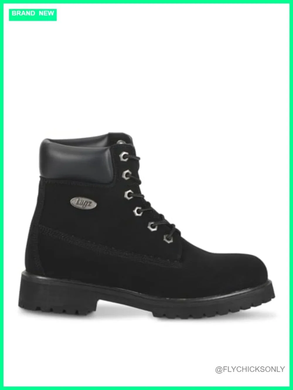 Leather 6-inch Chukka Boot with Lug Sole Lace-Up Ankle Bootie
